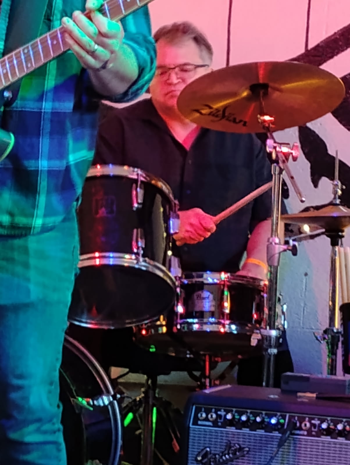 3 Wire Monkey drummer mid-performance